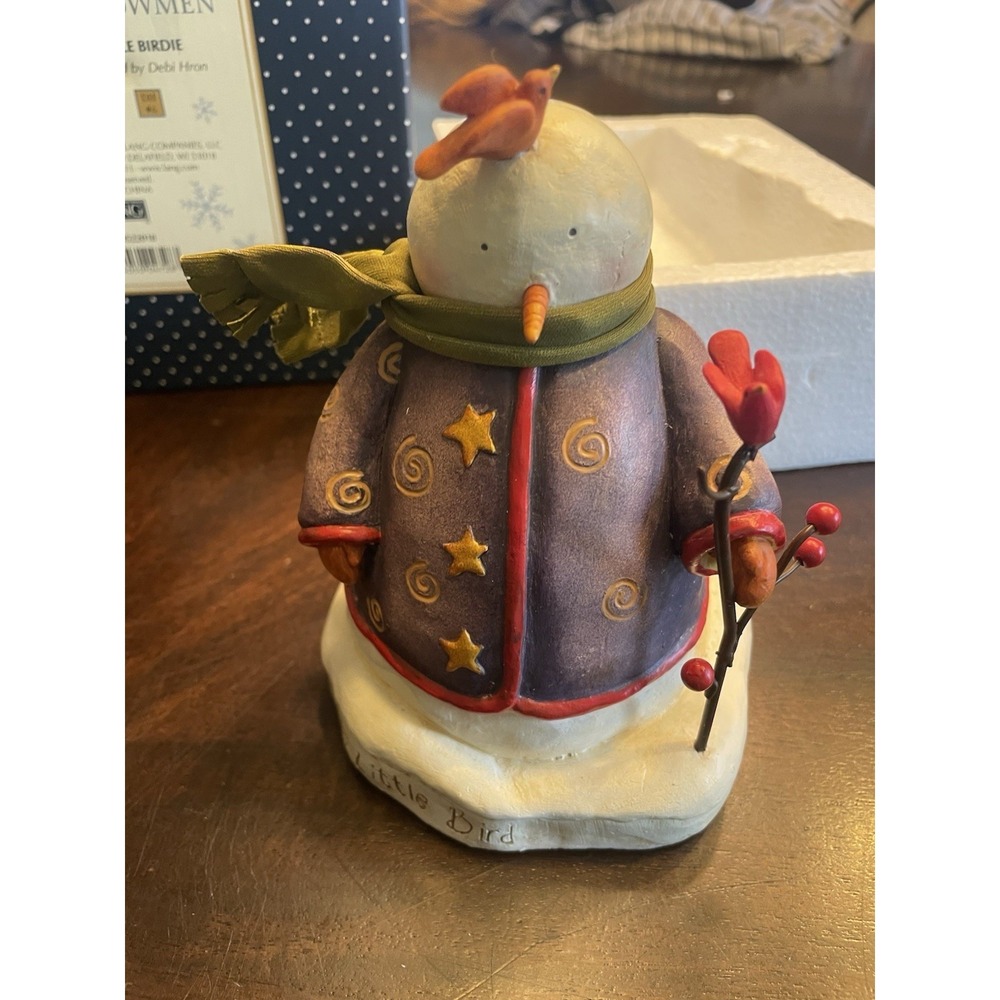 Lang Santa Snowman Hello Little Birdie 2005 Christmas Cardinal